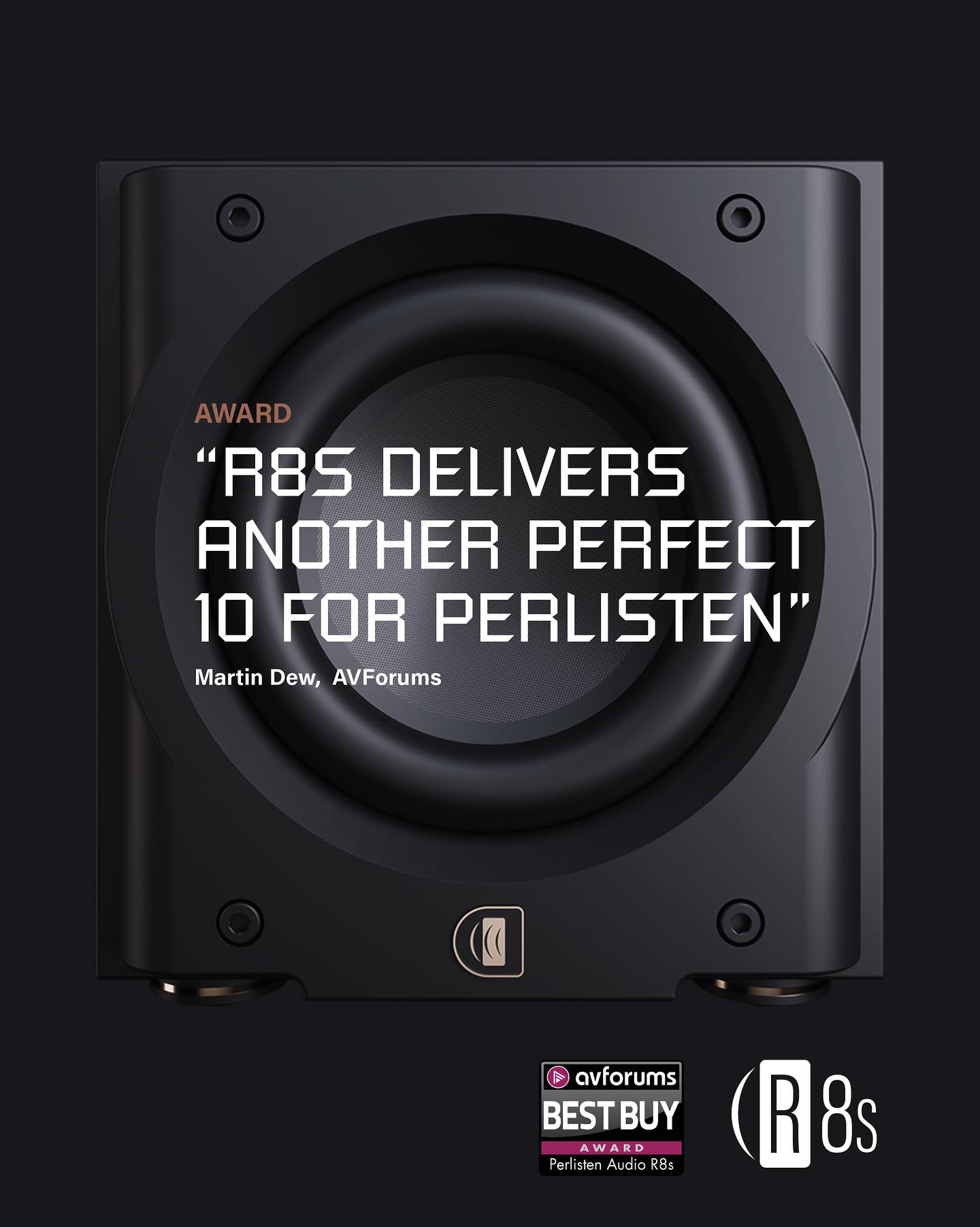 AVForums满分肯定！Perlisten R8s荣获Best Buy Award最佳购买奖